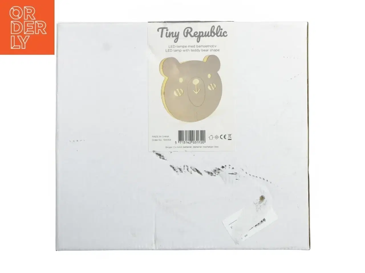 Billede 2 - Ny LED lampe med bamsemotiv fra Tiny Republic (str. 27,5x26 cm)