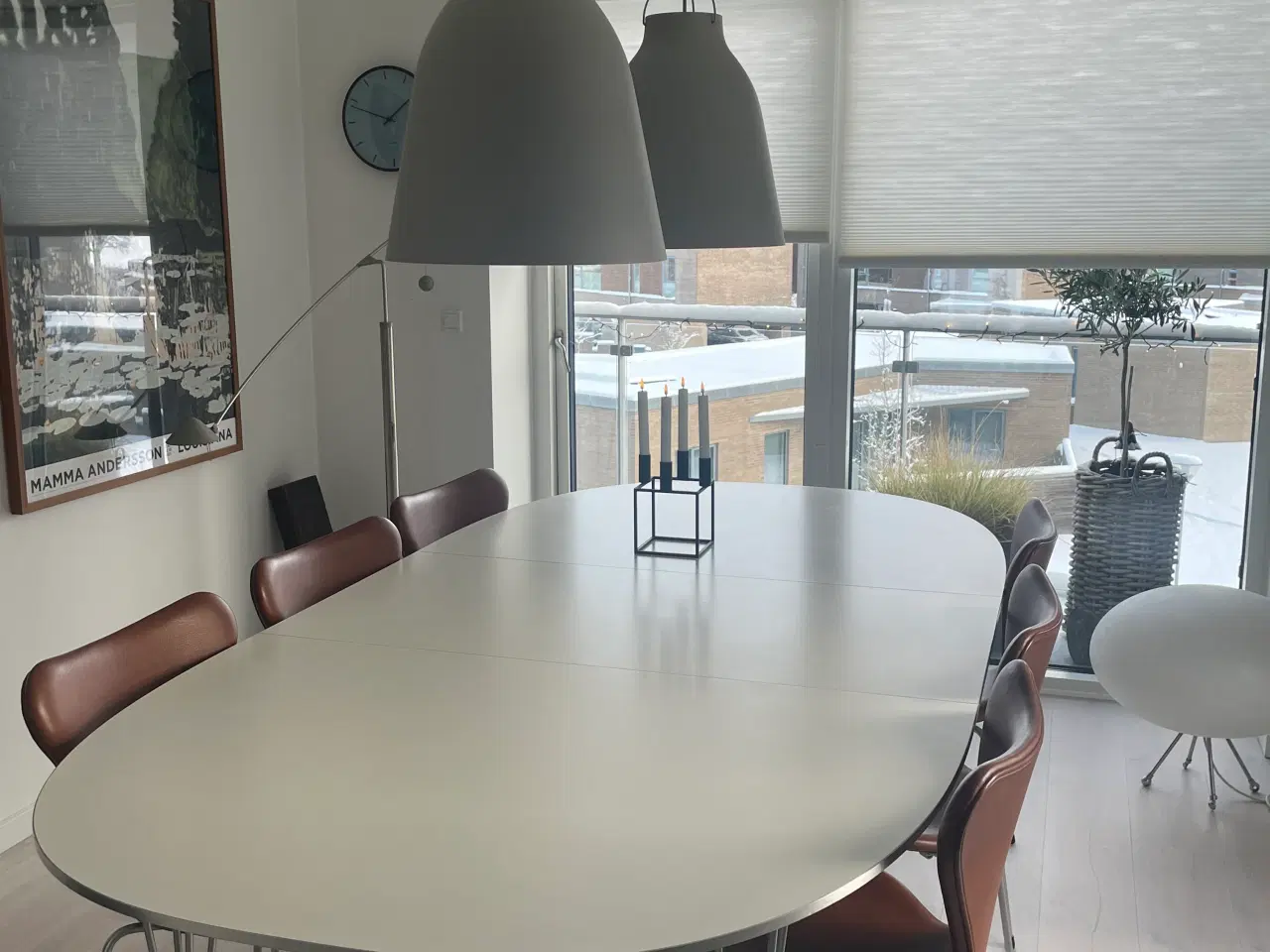 Billede 1 - Superellipse spisebord- Piet Hein med udtræk