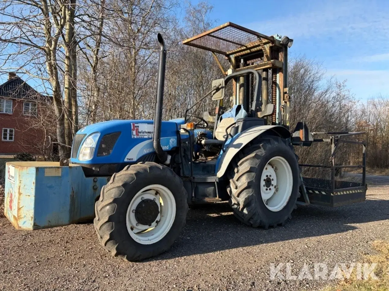 Billede 1 - Traktor New Holland TN60A 8 meter byggelift med kurv