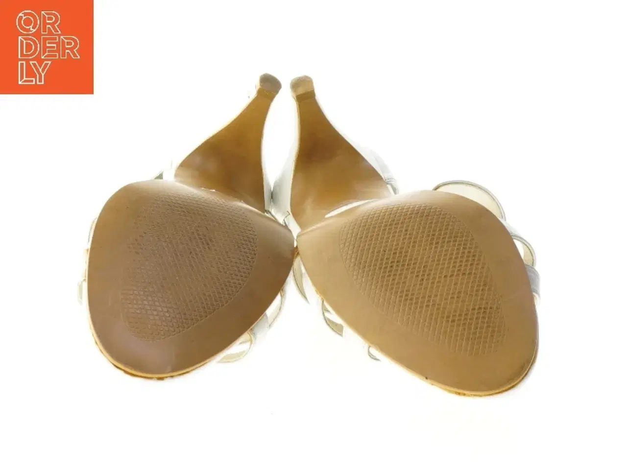 Billede 3 - Hvide højhælede sandaler med pynt fra Ivory (str. 39 )