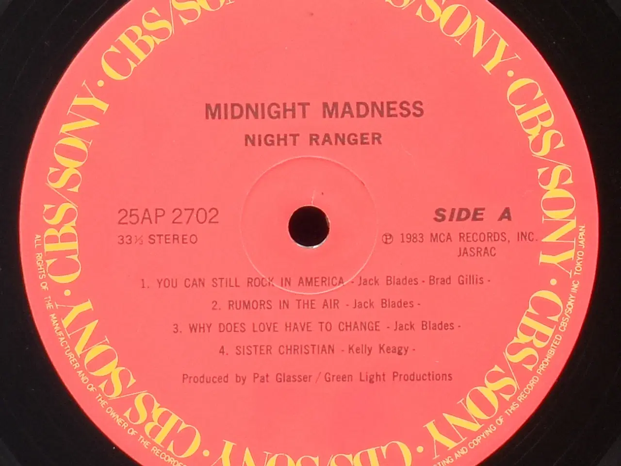 Billede 5 - Night Ranger - Midnight Madness -JAPAN 1983 EX/EX