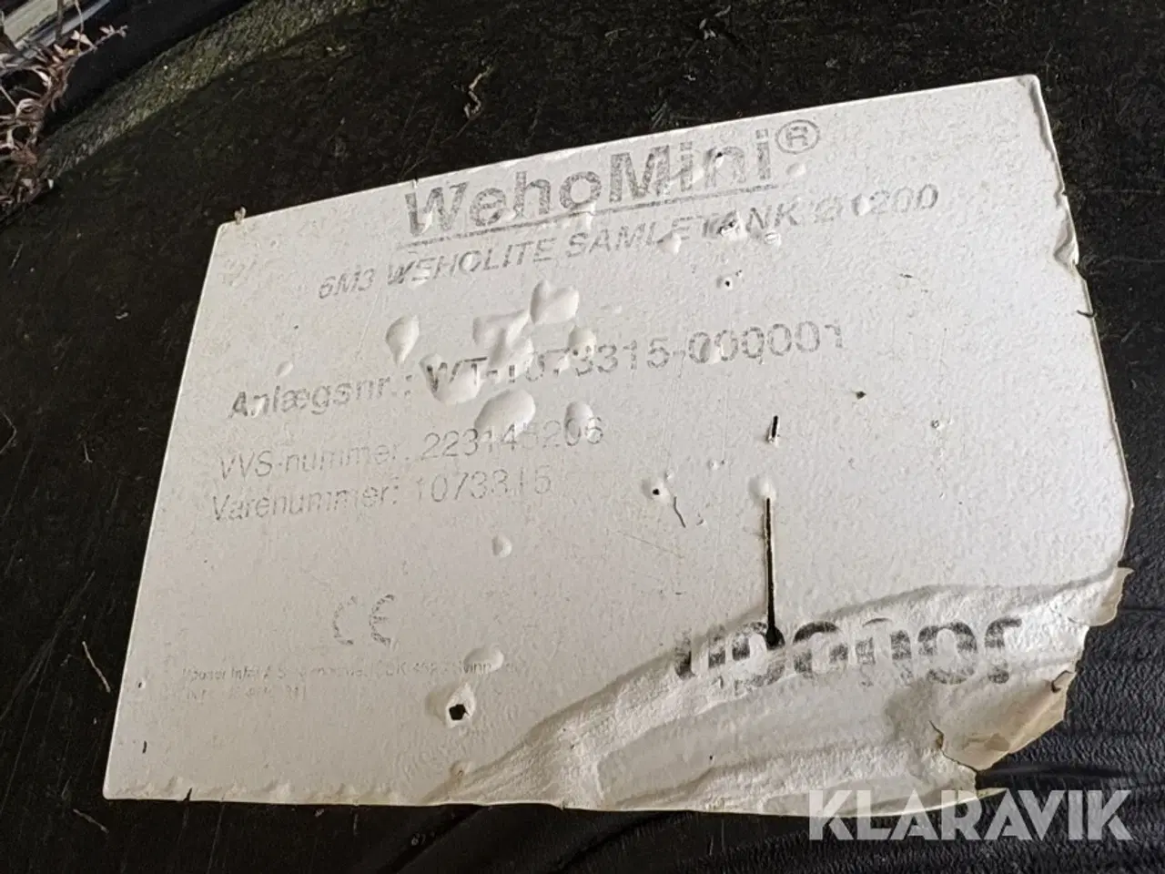 Billede 5 - Samletank Wehomini 6M3 weholite samletank Ø1200