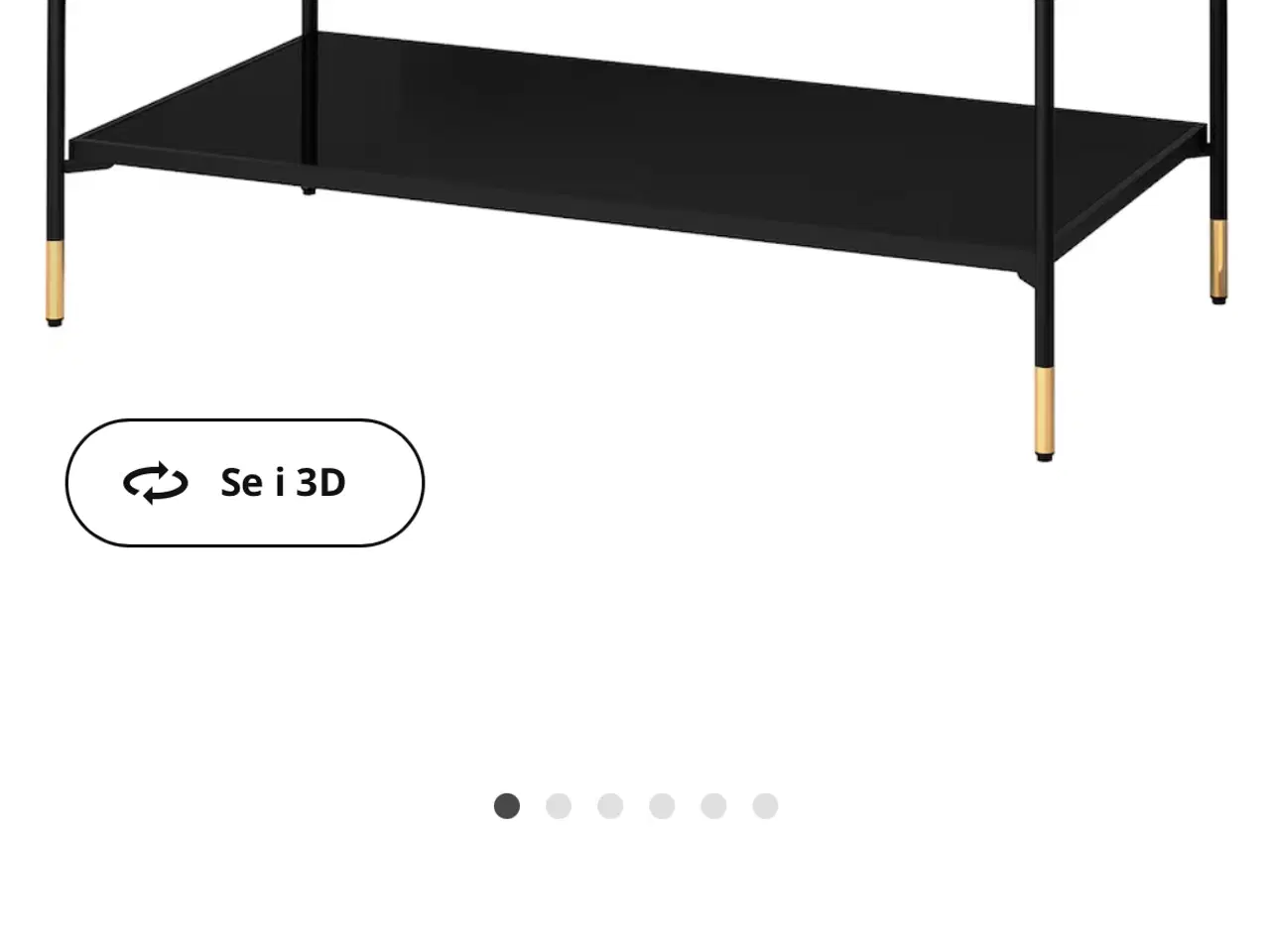 Billede 1 - Äsperöd sofabord ikea - Sort Glas