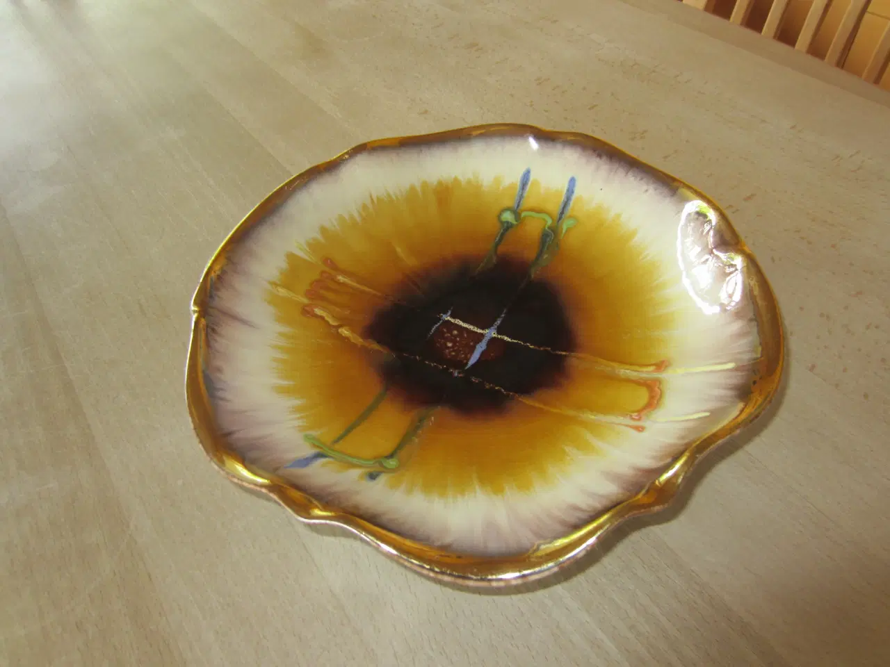 Billede 1 - Flot farverig fad nr. 369 24 - Retro