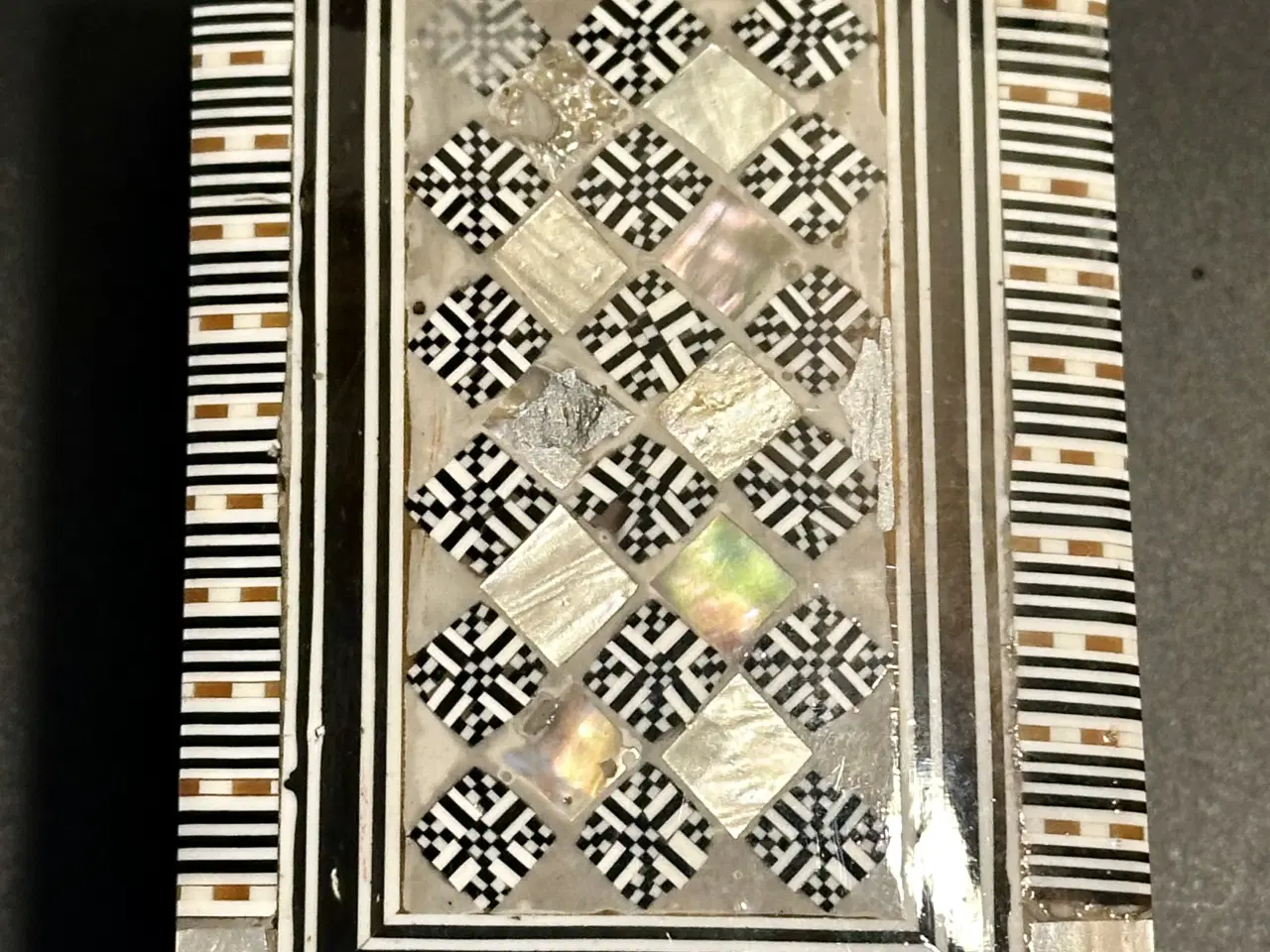 Billede 3 - Vintage egyptisk smykkeskrin med perlemor