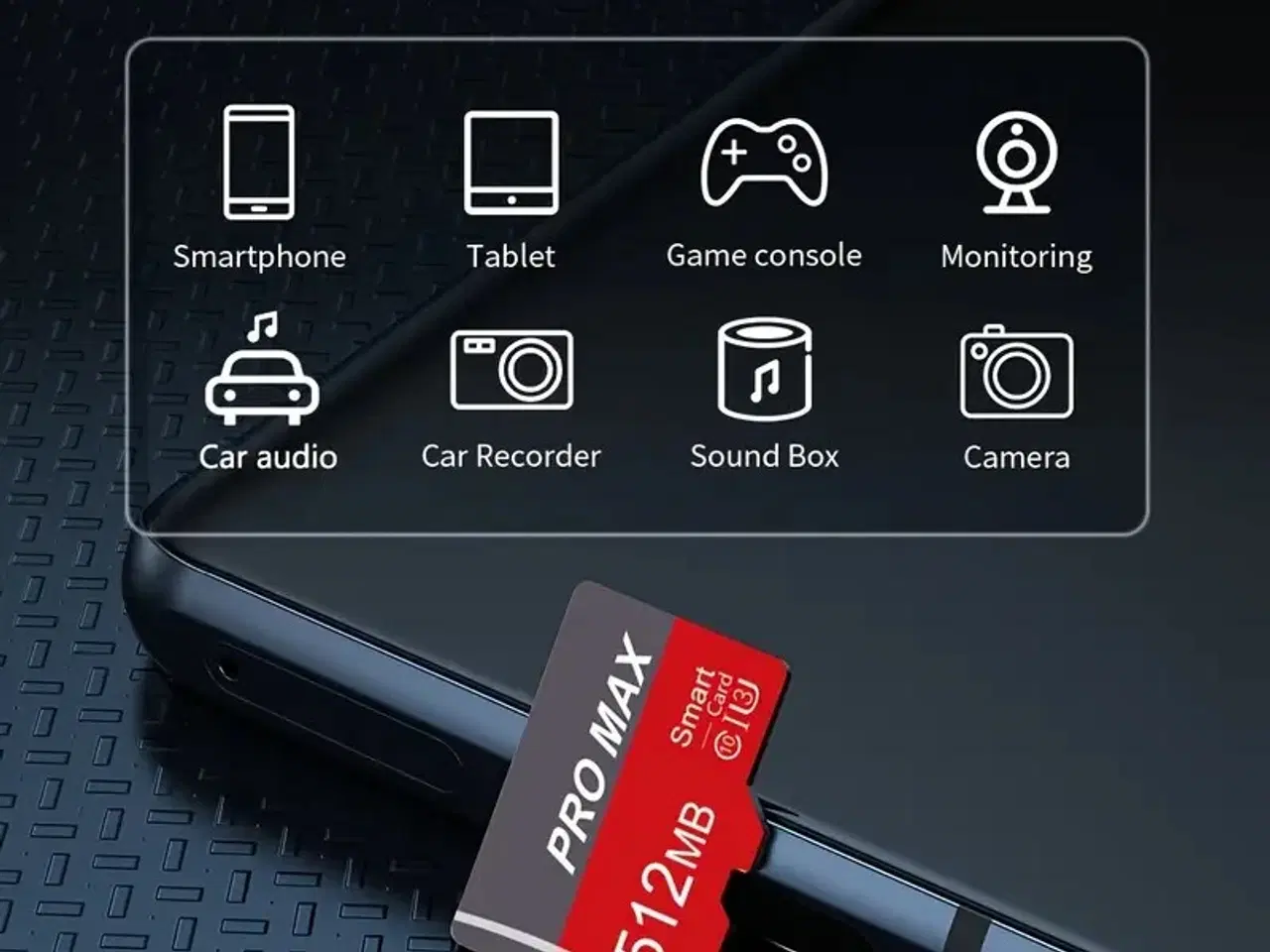 Billede 3 - Pro Max 512MB MicroSD Hukommelseskort Rød
