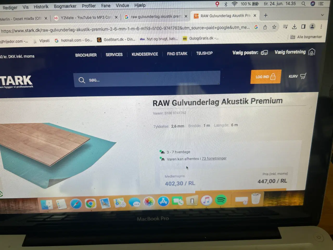 Billede 8 - Ny ubrugt Raw gulvunderlag Akustik Premium 