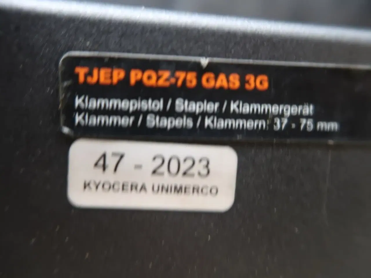 Billede 4 - Klammepistol TJEP PQZ-75 GAS 3G med 2 batterier og lader