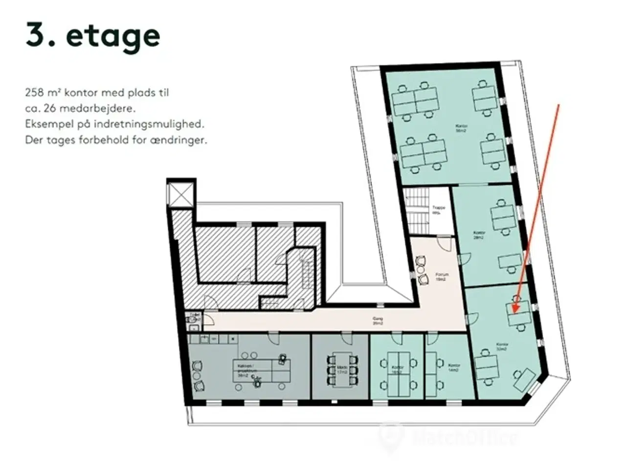 Billede 7 - Lukket kontor/team-rum i København K – 30 m². op til 4 pladser
