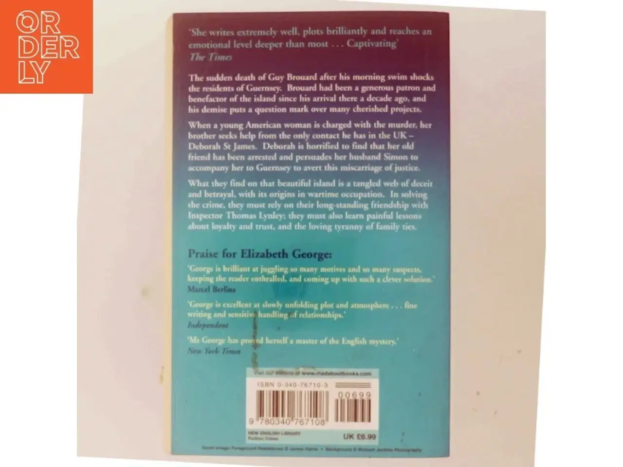 Billede 3 - A place of hiding af Elizabeth George (Bog)