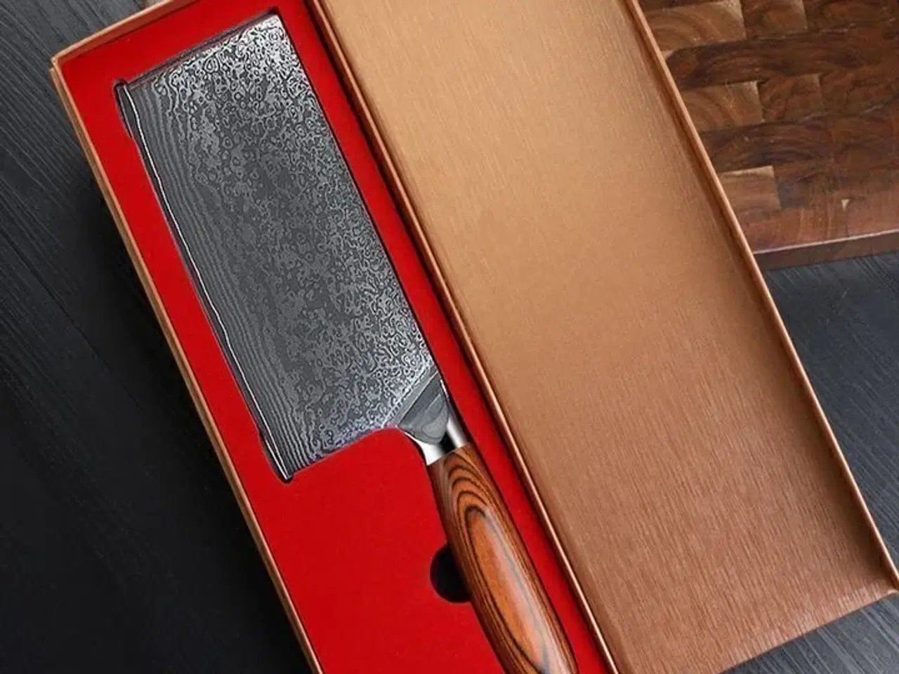 Billede 2 - Premium kokkekniv i stål og ibenholt