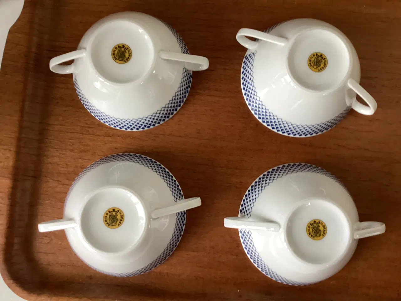 Billede 5 - 4 sæt Lyngby Romber suppekopper 