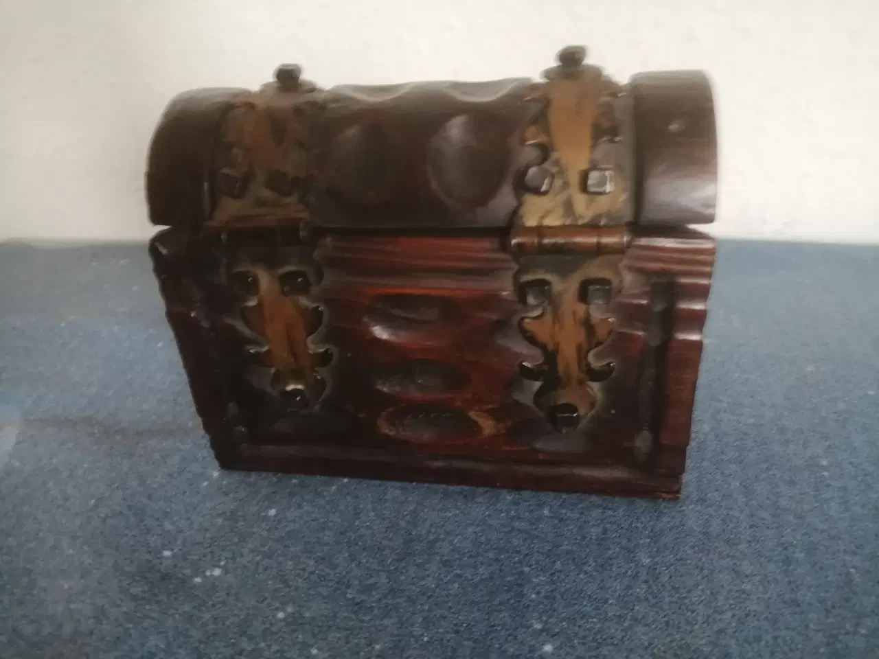 Billede 1 - Flot Gammelt Træskrin