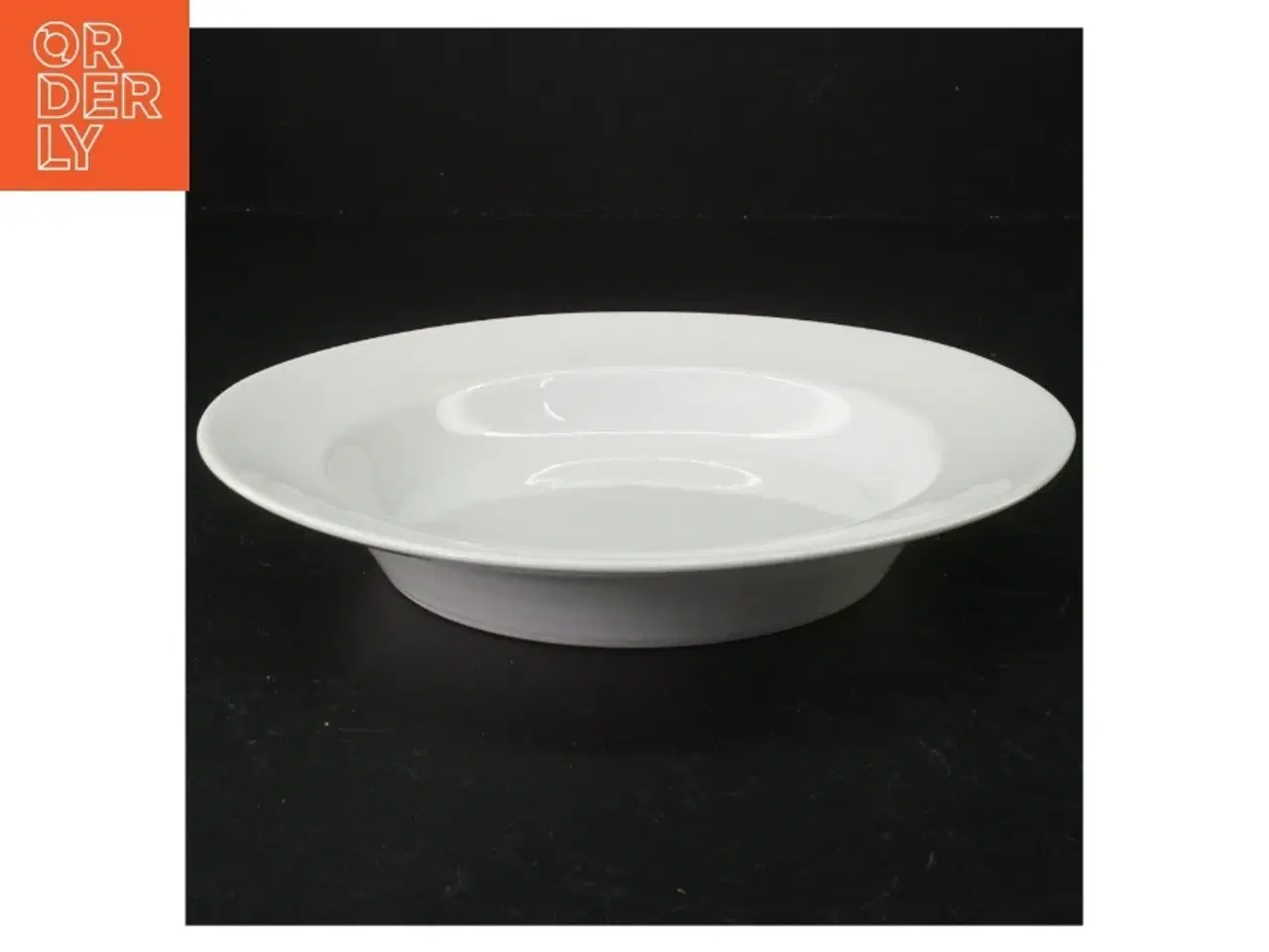 Billede 3 - Hvide dybe middagstallerkener, 5 stk, dybe (str. 22 x 3 cm)