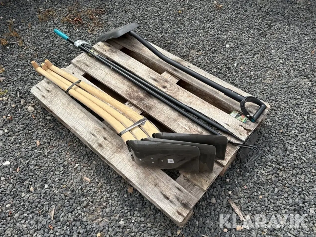 Billede 3 - Skovle 4 styk, hakke og kultivator Greenline Og Ukendt