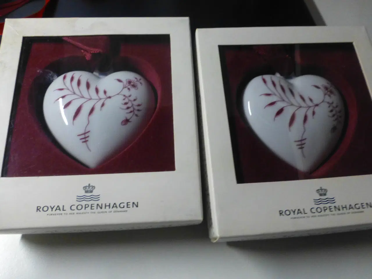 Billede 4 - Royal Copenhagen Palmette Hjerte Bordeaux 