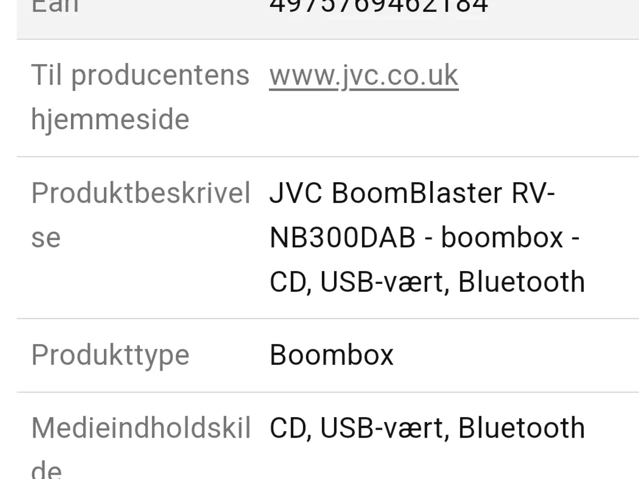 Billede 5 - Boomblaster JVC 