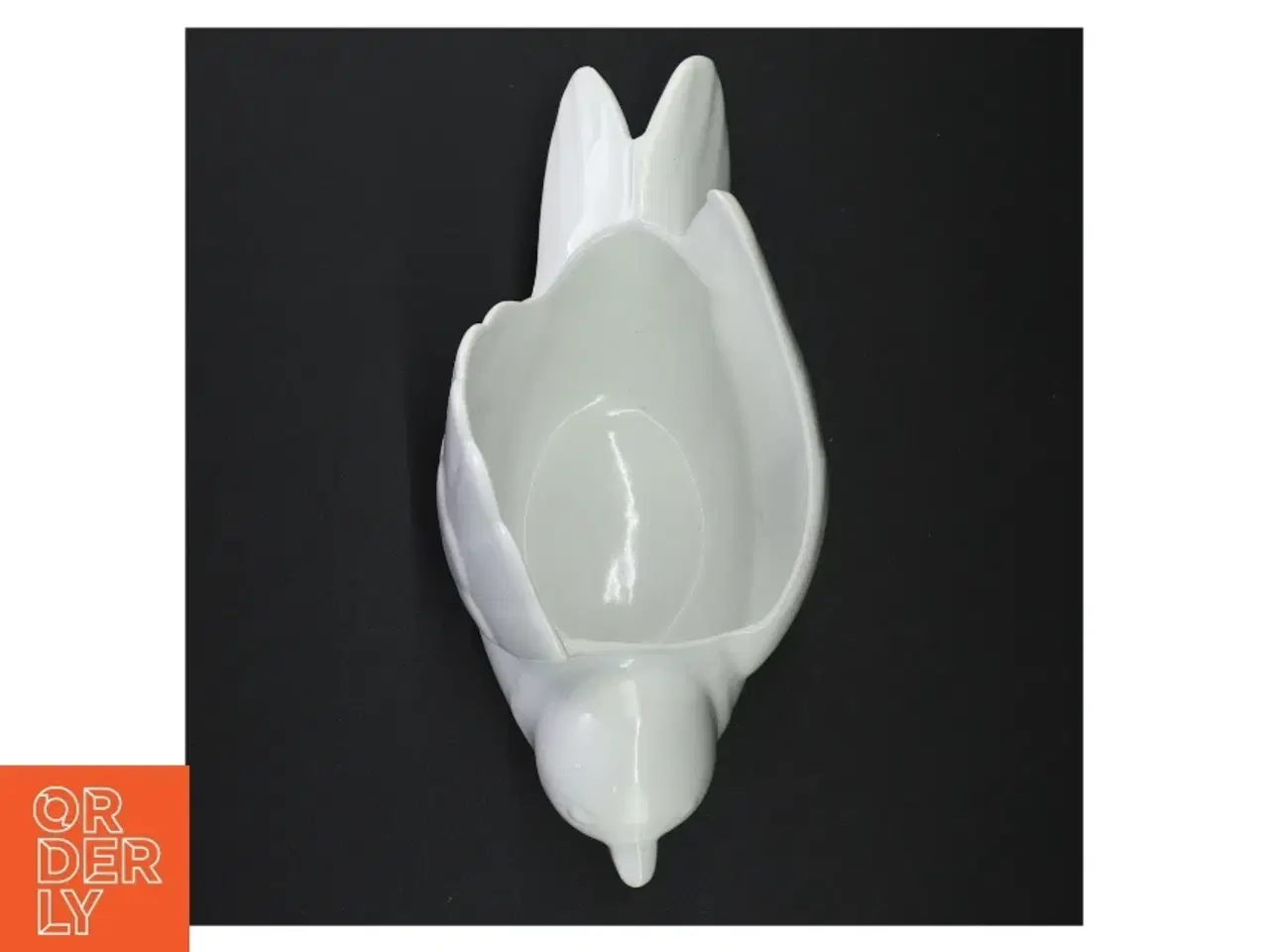 Billede 4 - Dekorativ porcelænsfugl Skål Urtepotte (str. 25 x 14 x 12 cm)