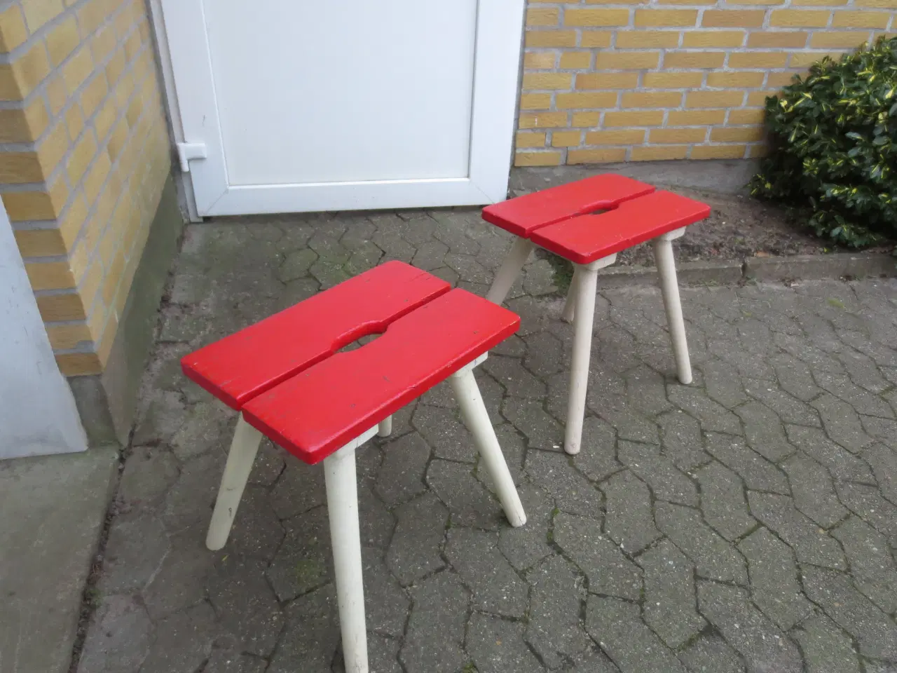 Billede 1 - 2 stk Retro Skamler Højde 45 cm 