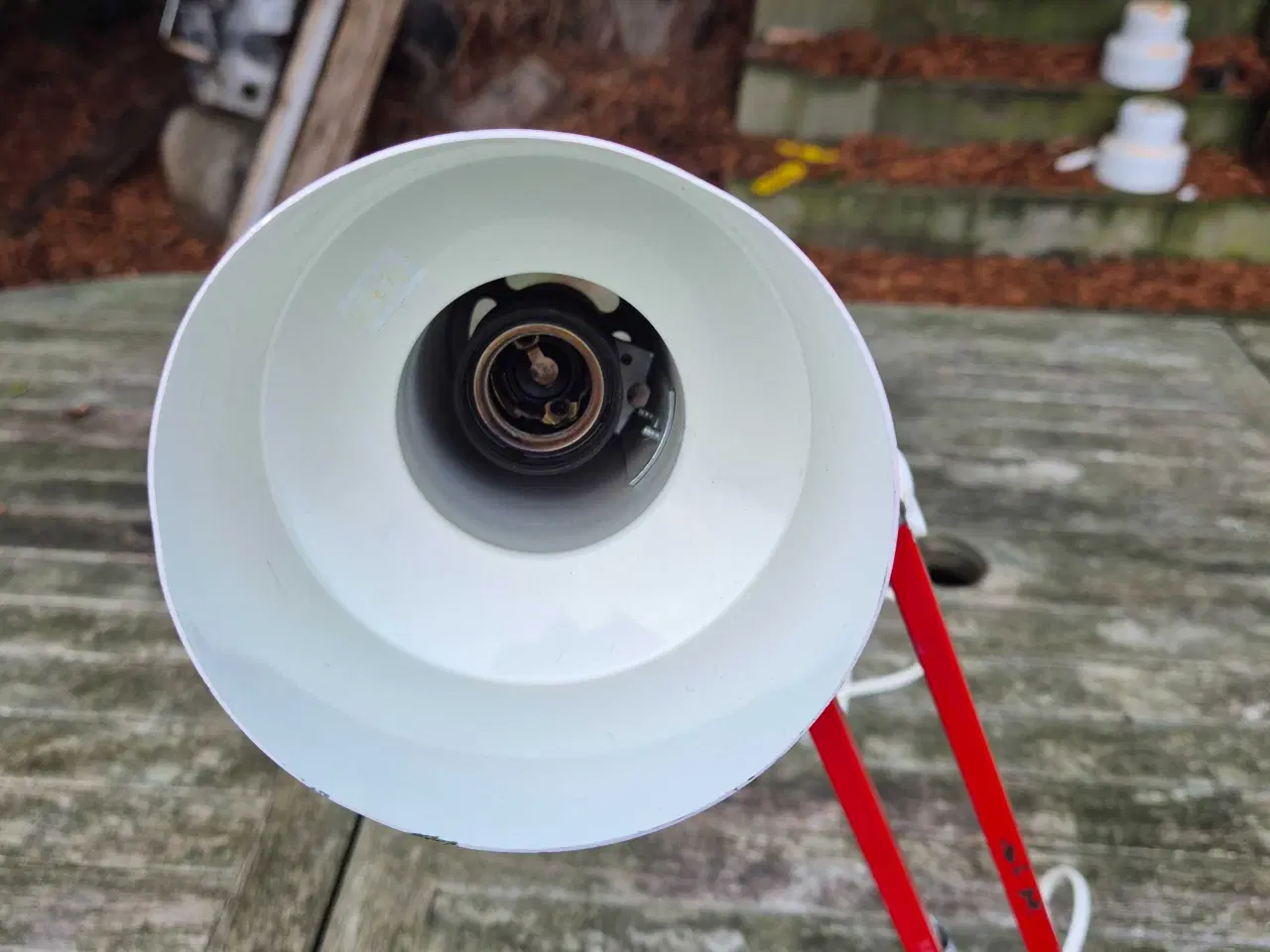 Billede 6 - Kortarmet rød arkitektlampe til væg