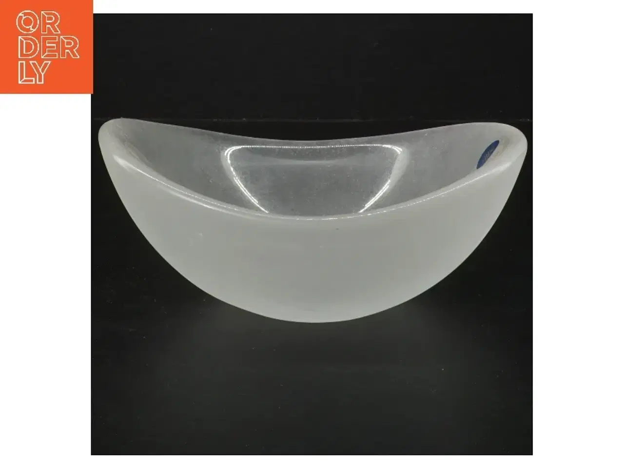 Billede 1 - Frostet glas skål fra Royal Copenhagen (str. 19x15 cm)