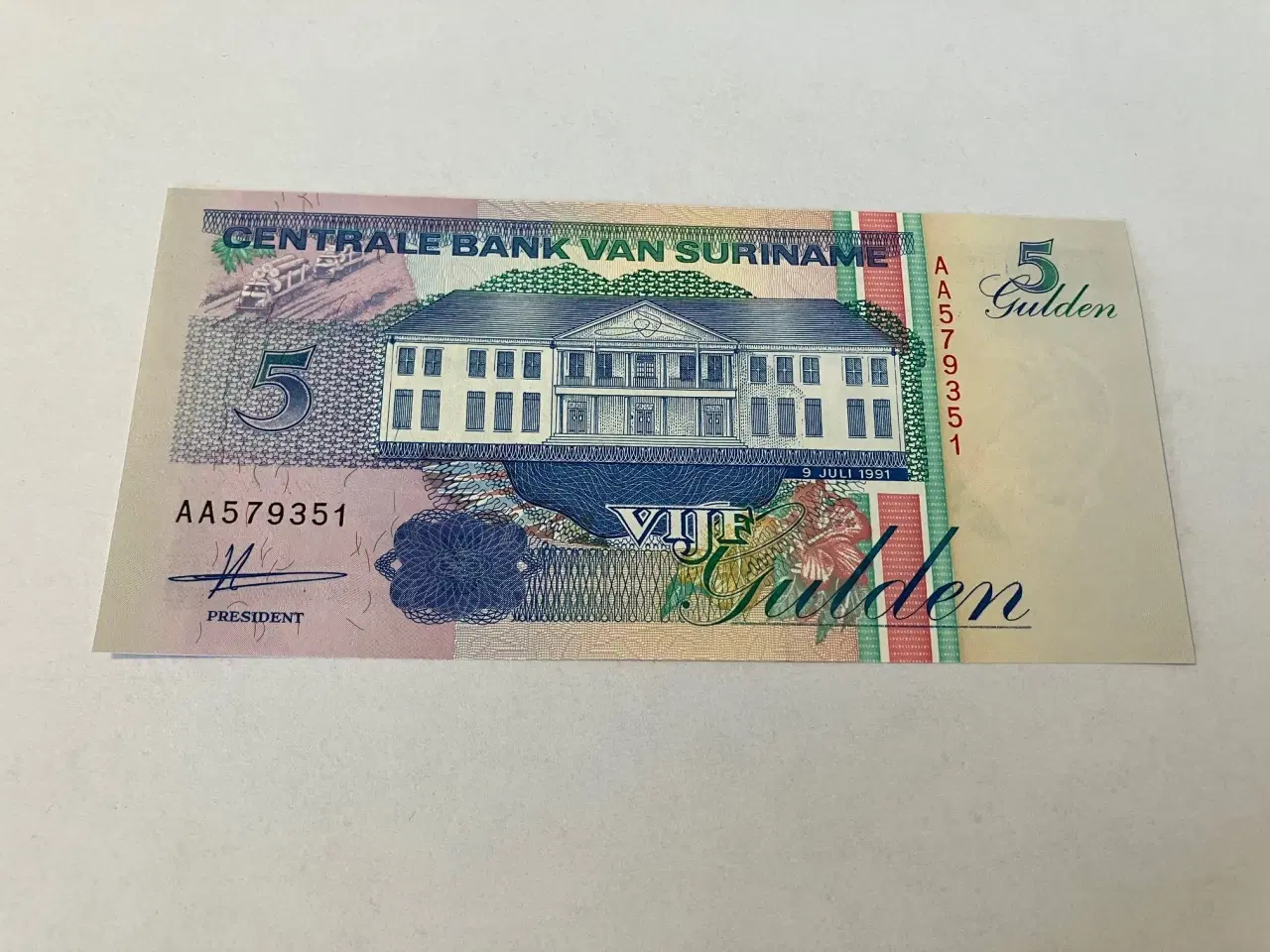 Billede 1 - 5 Gulden Suriname