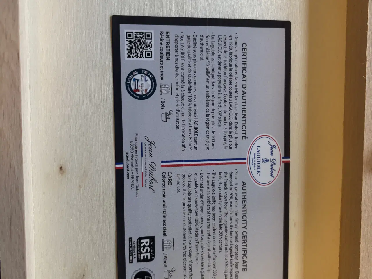 Billede 4 - Jean Dubost Laguiole steak knive - 6 stk