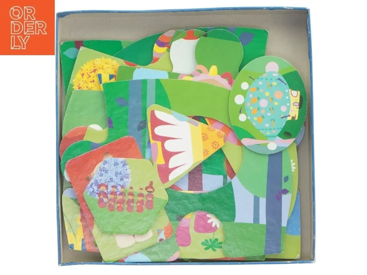 Billede 2 - Gulvpuslespil for børn fra MB Puzzles (str. 2 x 12 brikker)