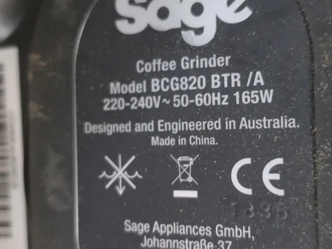 Billede 2 - Kaffekværn SAGE BCG820 BTR