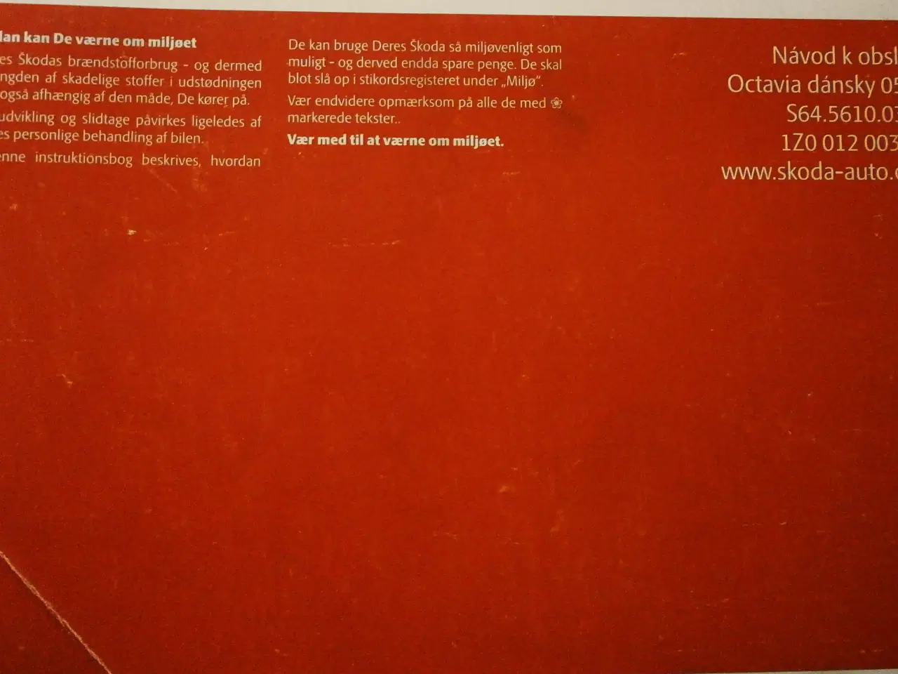 Billede 3 - SKODA OCTAVIA INSTRUKTIONSBØGER - Perfekt Gave !