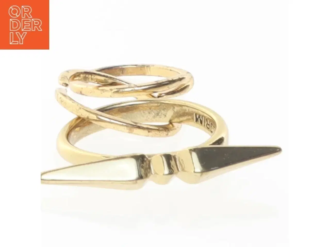 Billede 1 - Guldfarvet broche fra Pilgrim (str. 53 mm)