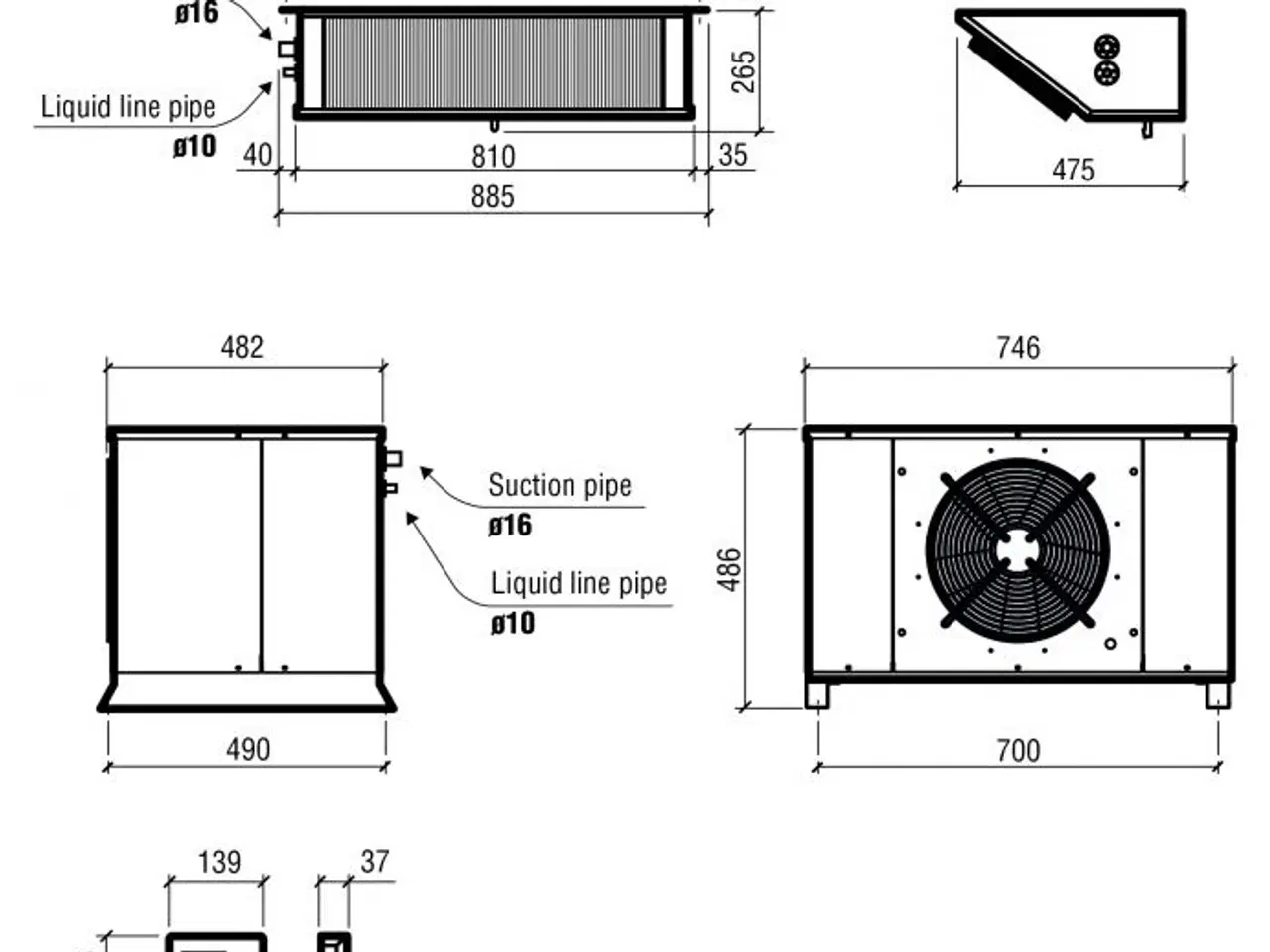 Billede 2 - Split fryseanlæg – 746 x 482 x 486 mm