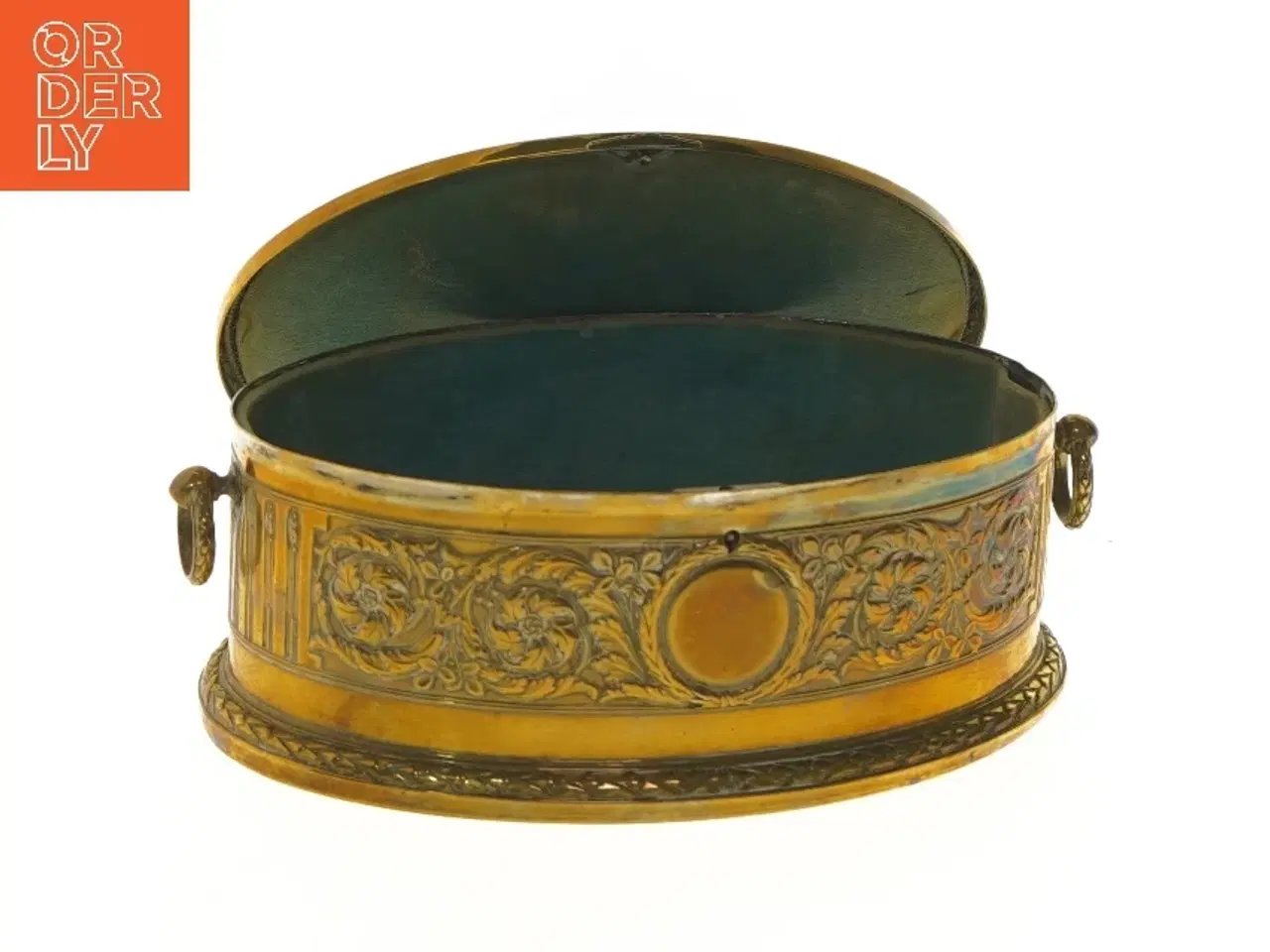 Billede 2 - Antik smykkeskrin i metal (str. 23 cm)