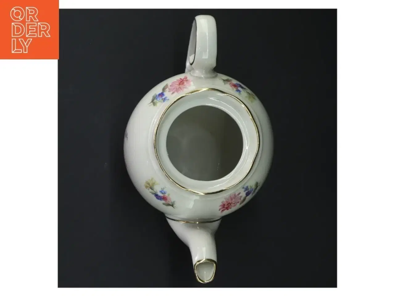 Billede 4 - Porcelæns tekande med blomster motiv fra KPM (str. 14 cm)