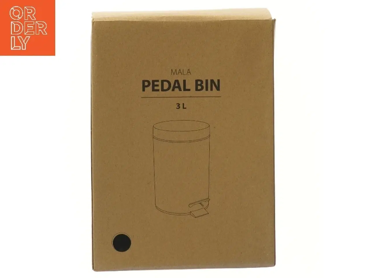 Billede 2 - Sort pedalspand, 3 liter fra Jysk (str. 3 L Ø 17 cm længde 26 cm)