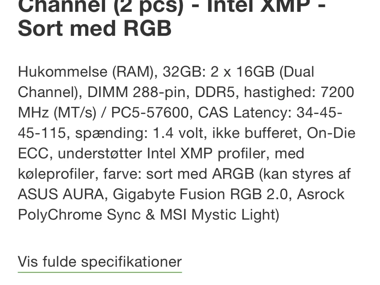 Billede 3 - G.Skill Trident Z5 RGB DDR5 32GB