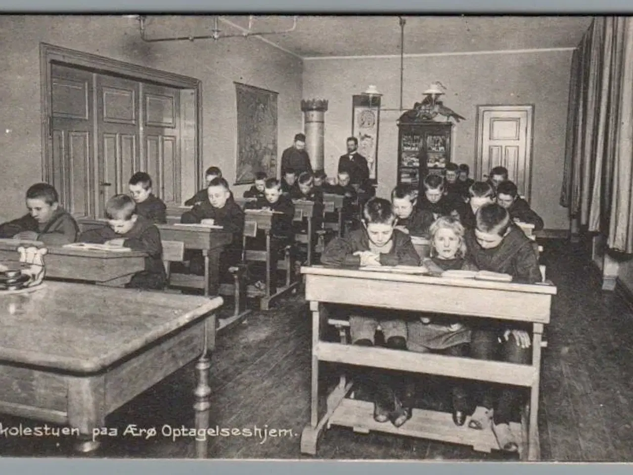 Billede 1 - Skolestuen paa Ærø Optagelseshjem - Postkort - Brugt