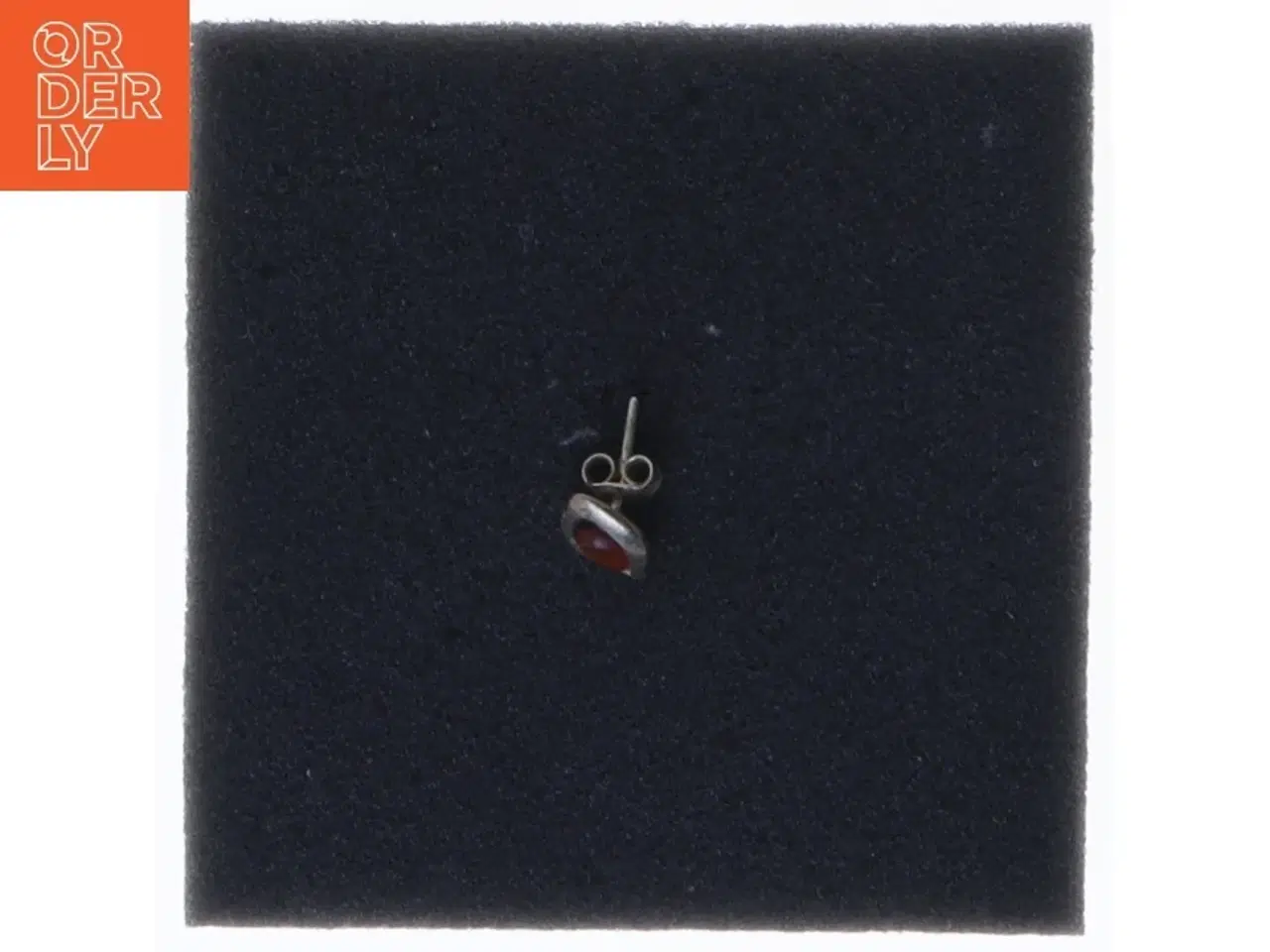 Billede 2 - Ørering med rav (str. 1 cm)