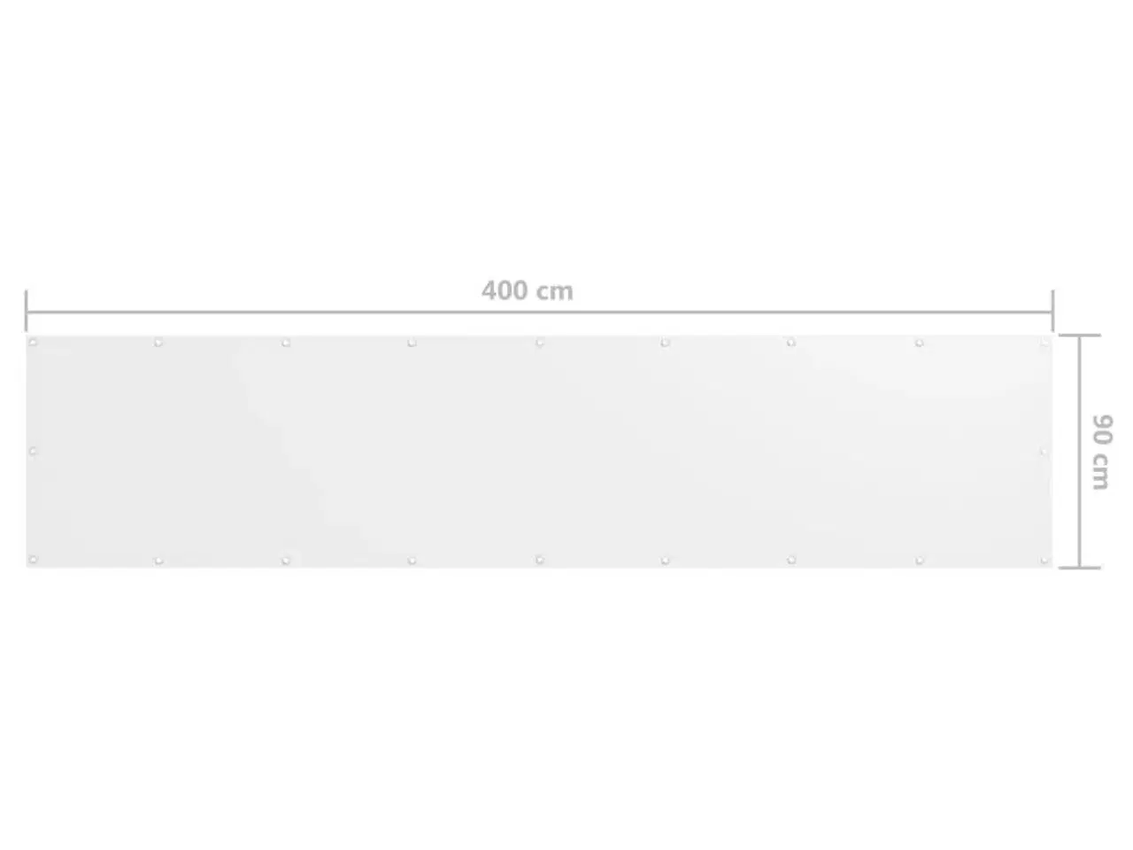 Billede 5 - Altanafskærmning 90x400 cm oxfordstof hvid