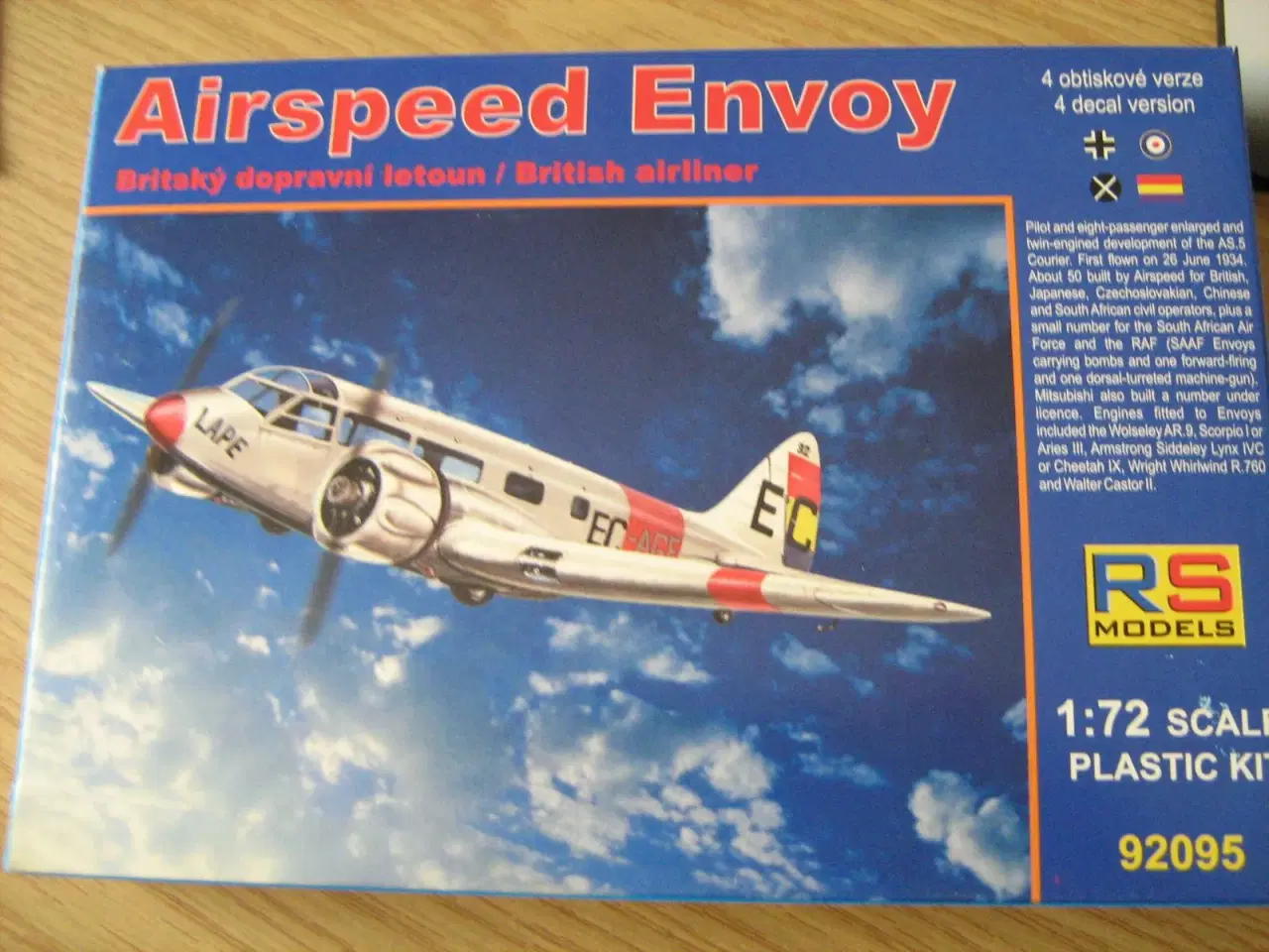 Billede 1 - RS Models Airspeed Envoy 1/72