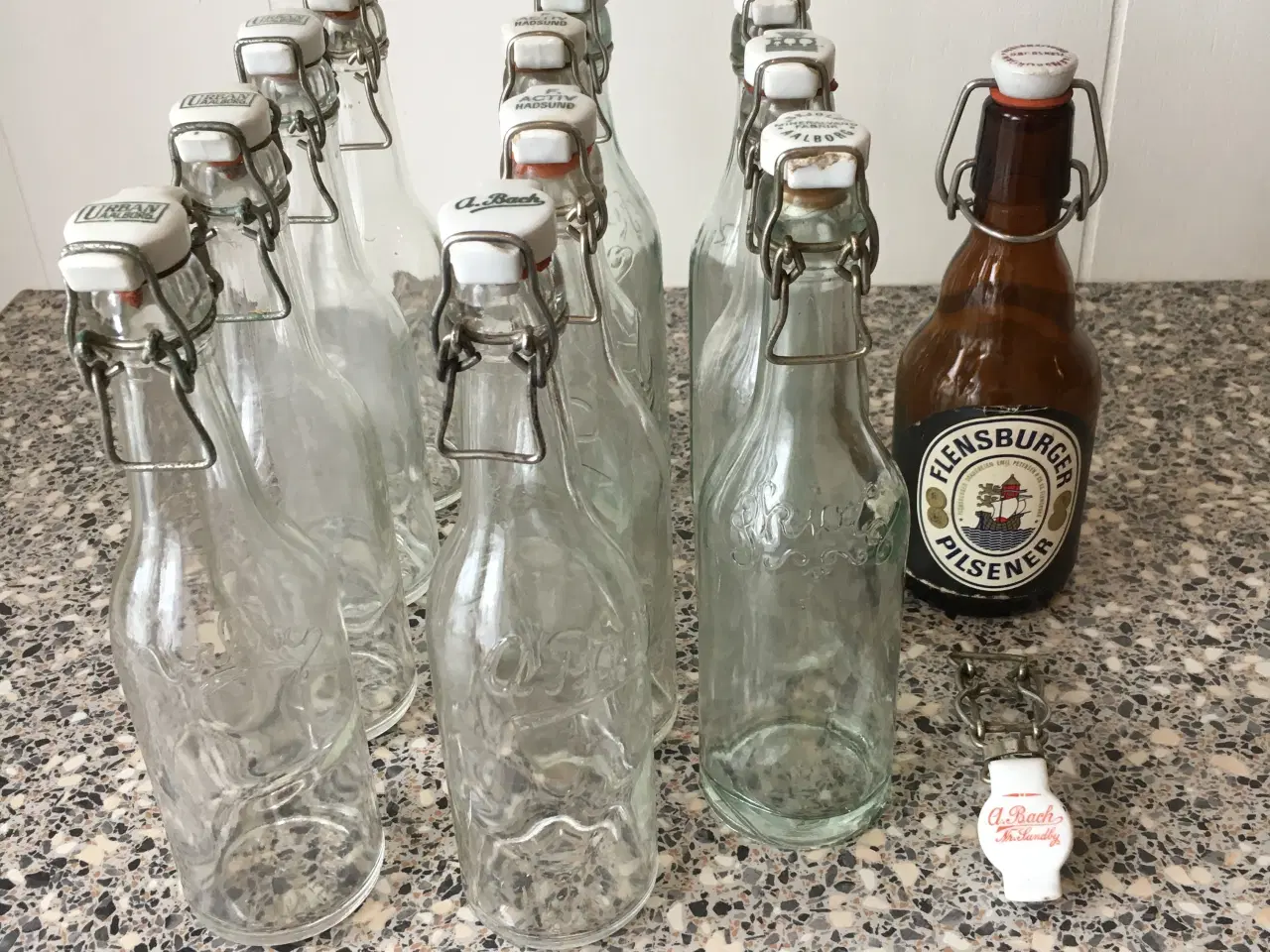 Billede 1 - Flasker med patentlåg 12 stk