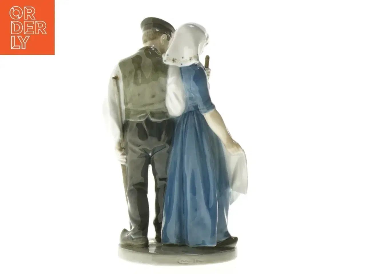 Billede 3 - Porcelænsfigur af landmandspar fra Royal Copenhagen (str. 20 cm)