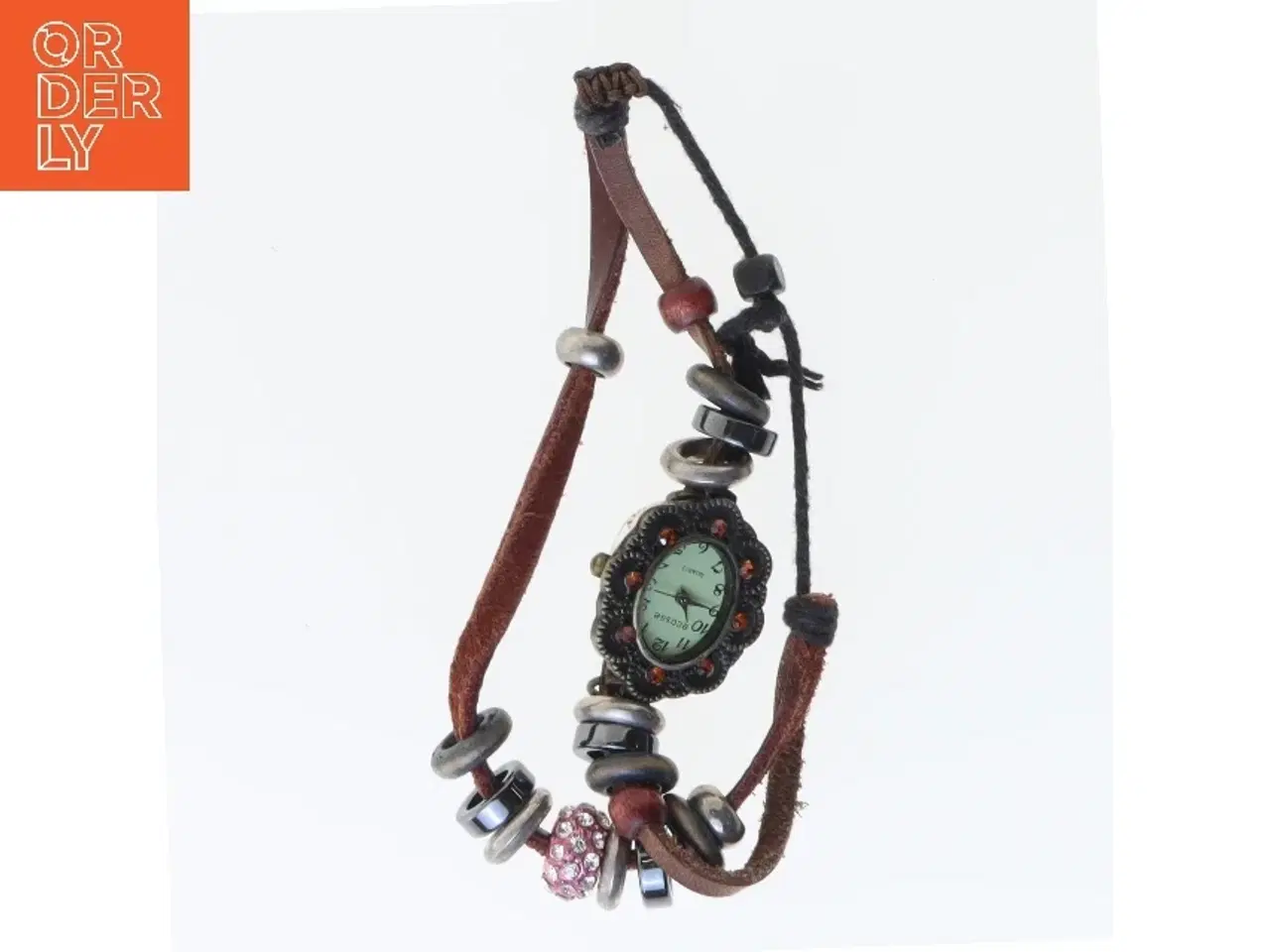Billede 1 - Armbåndsur med læderrem fra Cluci (str. 13 cm)