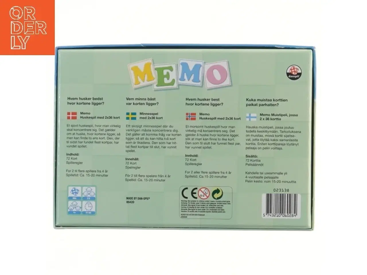 Billede 2 - Memo-spil fra Danspil (str. 24x17 cm)