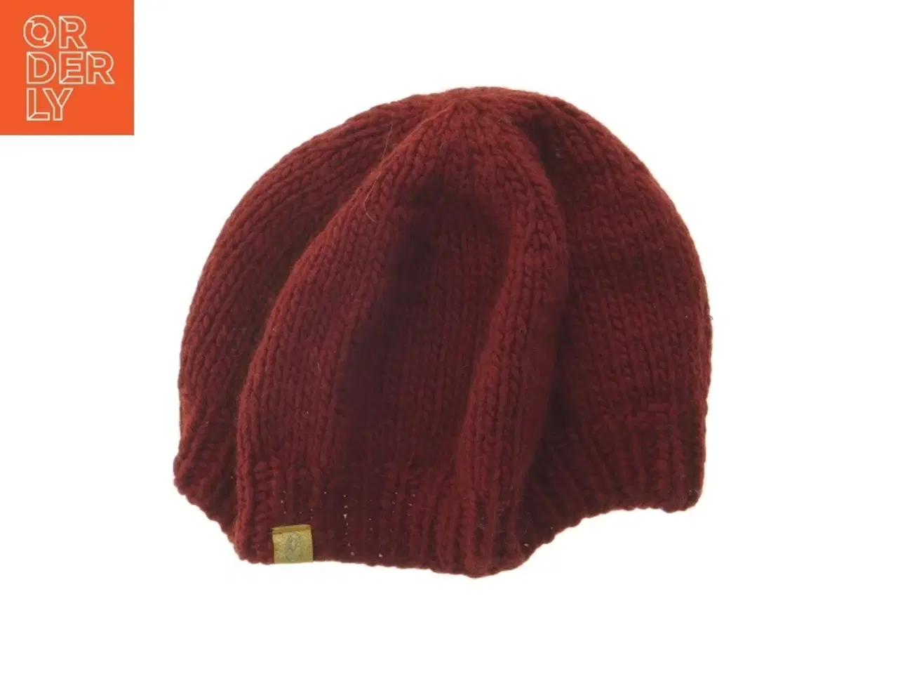 Billede 2 - Strikket hue med knapper (str. Ø 23 cm)