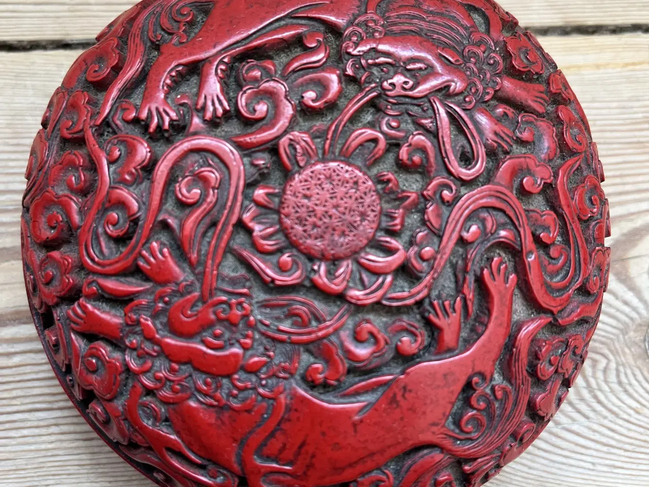Billede 2 - Rødt kinesisk lak skrin