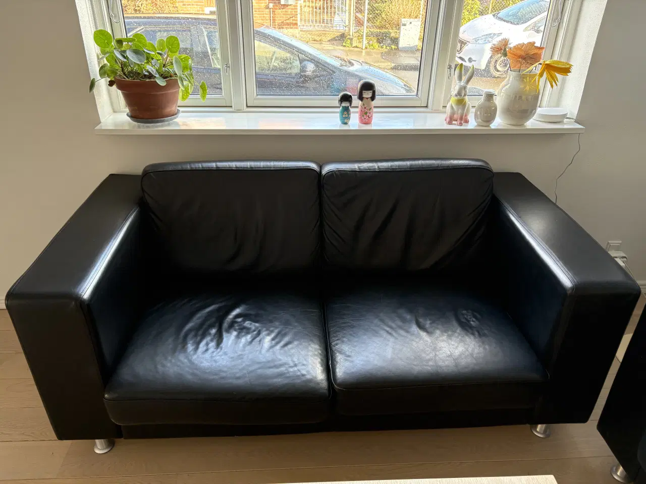 Billede 2 - 2 sofaer i kvalitets læder fra Hurup Møbelfabrik