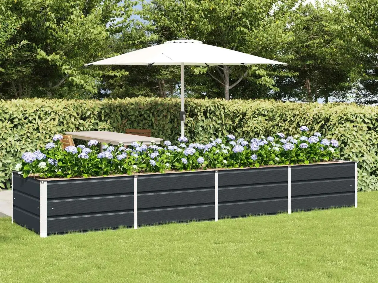 Billede 1 - Plantekasse Antracit 320 x 80 x 45 cm Stål