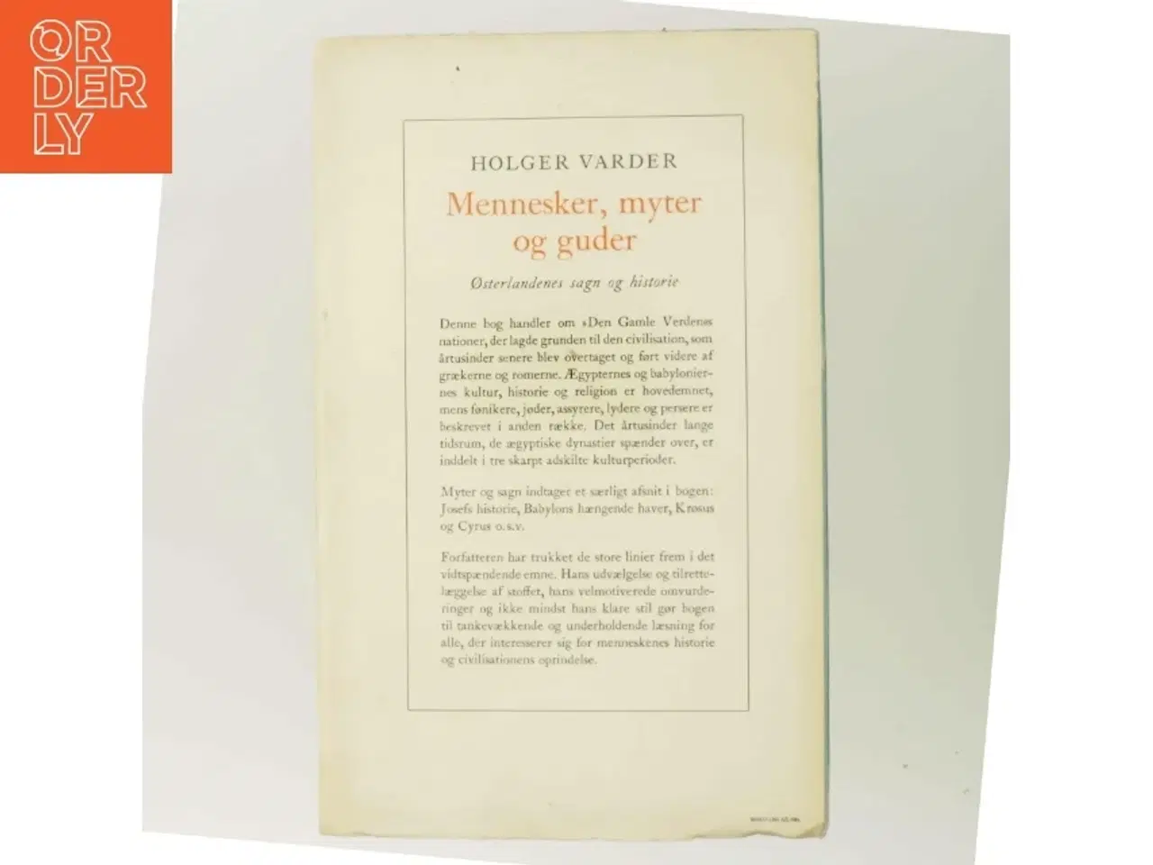 Billede 3 - Bog: &#39;Mennesker, myter og guder&#39; fra C.A. Reitzels Forlag