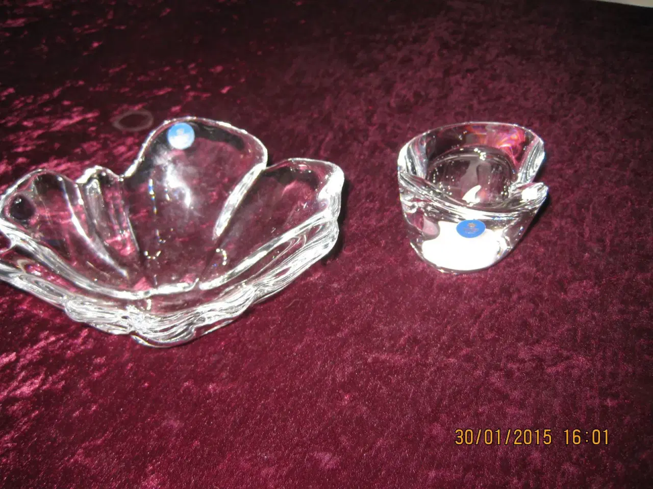Billede 1 - Glasskål og lysestage